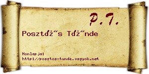 Posztós Tünde névjegykártya